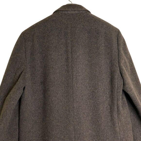 Ciatti Men's Cashmere Wool Blend Overcoat 42 LONG Full Length Charcoal Gray - Picture 7 of 14